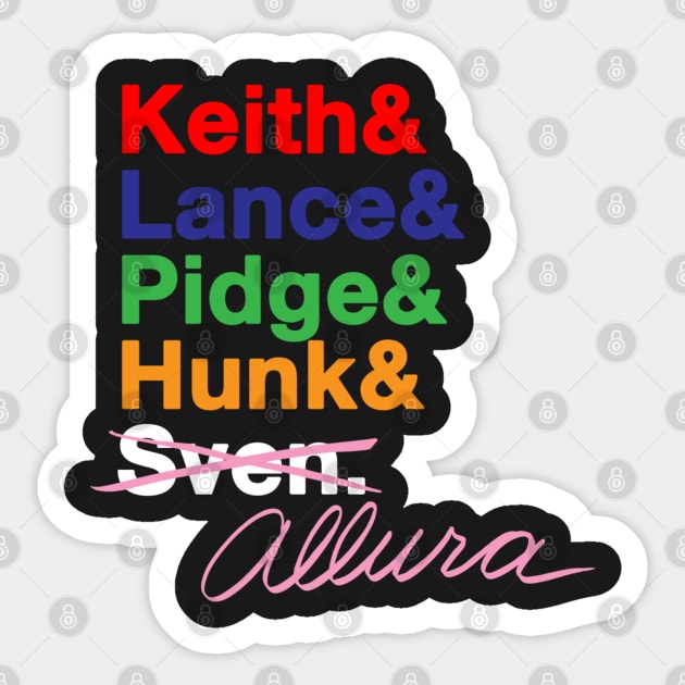 Voltron Force Members Tribute Sticker by CCDesign